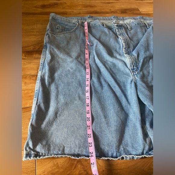 Wranglers Plus Size Mens Retro Style Light wash Denim Shorts (unisex) - Picture 7 of 11